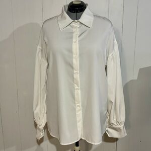 SHEIN White Button Down Shirt for Women